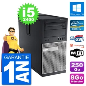 PC Tour Dell 7010 Intel Core i5-2400 RAM 8Go Disque Dur 250Go Windows 10 Wifi - Photo 1/3