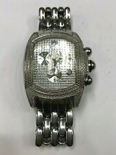 Men's Techno Master TM-2063 Wrist Watch Diamond Bezel Stainless Steel