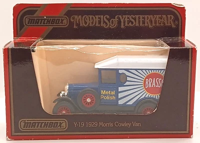 1929 MORRIS COWLEY VAN BRASSO POLISH MATCHBOX MODELS OF YESTERYEAR Y-19 BOX OVP - Bild 1 von 3