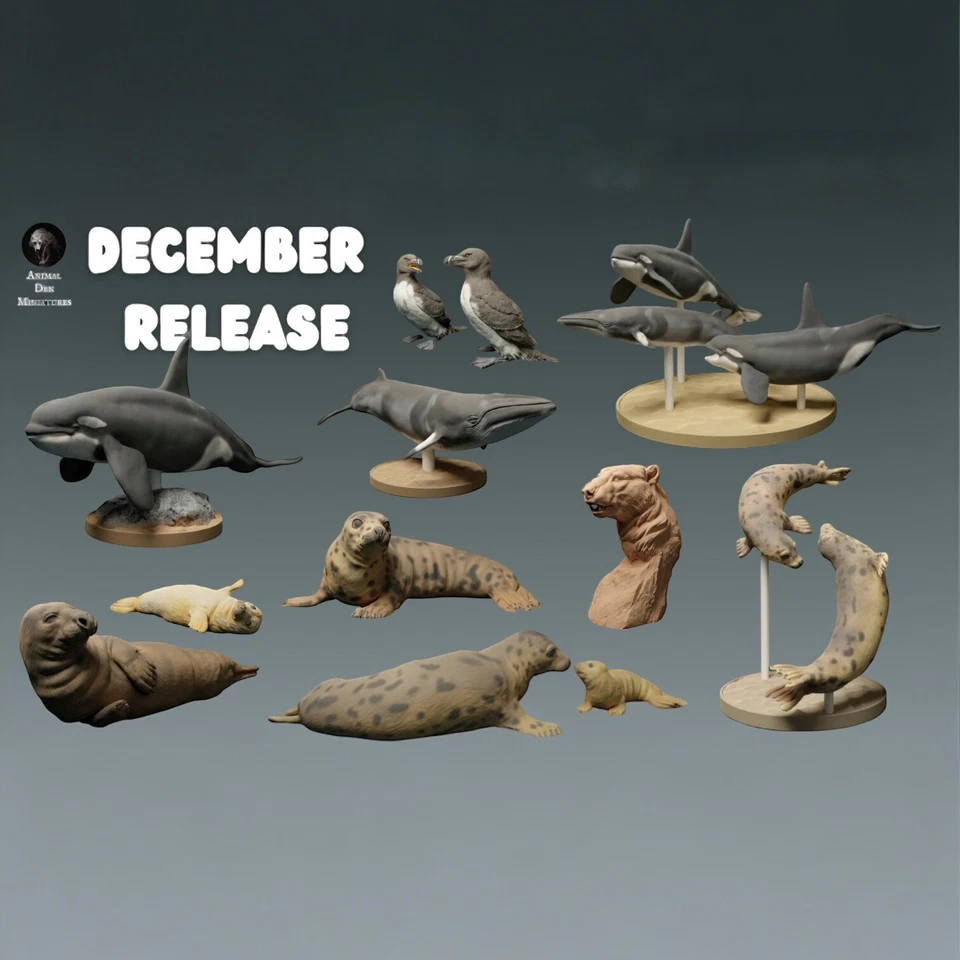 Animali Dal Mare Figure 1:43 Miniature Incolore 1/43 Ozean Diorama Modellismo - Immagine 1 di 1