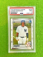JASSON DOMINGUEZ ROOKIE CARD 1ST BOWMAN CHROME PSA 9 MINT YANKEES RC  2020 Topps