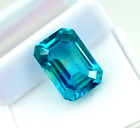 9.5 Ct+ Natural Ceylon Green Blue Sapphire Emerald Cut Loose Certified Gemstone
