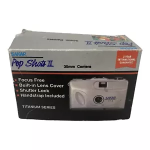 Macchina fotografica 35mm nuova vintage Sakar Pop Shots 2 serie titanio FF-9 - Foto 1 di 5