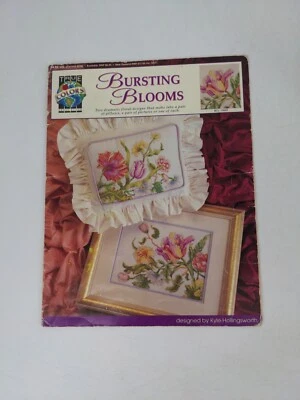Vintage 1992 True Colors Bursting Blooms Flowers Counted Cross Stitch Booklet - Image 1 of 4