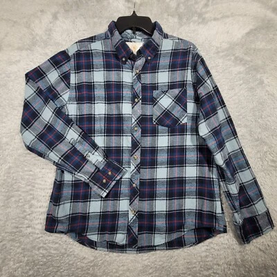 Cloudveil Mens XL Flannel Shirt Blue Plaid Button Up Long Sleeve - Image 1 of 4