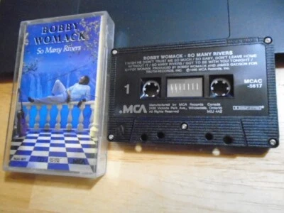 RARE OOP Bobby Womack CASSETTE TAPE So Many Rivers '85 sam cooke curtis mayfield - Image 1 of 2