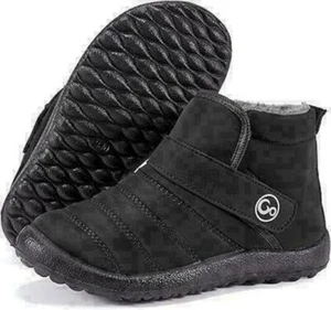 FUDYNMALC Girls Boys Winter Snow Boots - Comfortable Warm Black SIZE 8.5 - Picture 1 of 1
