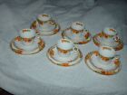 vintage grindley cream petal ALISON tea set of  6 cups, saucers & side plates