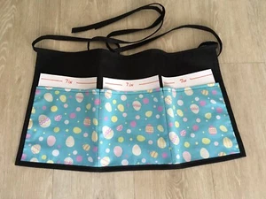 Easter Eggs, Holiday server waitress waist Half apron 3 pocket restaurant Cafe - Picture 1 of 3