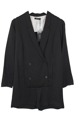 COP COPINE Flow Romper Damen (EU) 38 Schwarz Doppelreihig Mit Kerbkragen - Bild 1 von 4