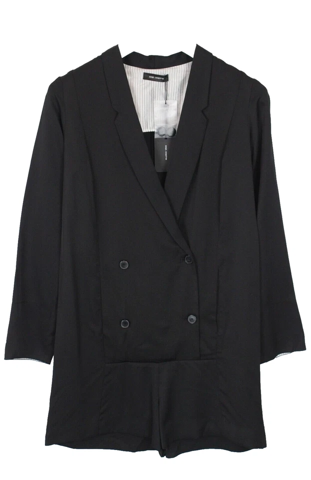COP COPINE Flow Romper Damen (EU) 38 Schwarz Zweireihig Notch Revers - Bild 1 von 4