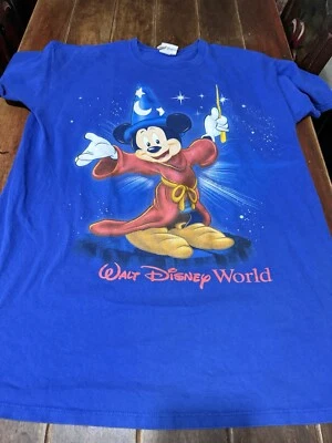 Vintage Walt Disney world Sleepwear Mickey Mouse Fantasia Wizard Adult One Size - Image 1 of 4
