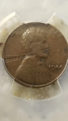 1944 wheat penny Pcgs VF 25 Obverse Lamination Mint Error  - Image 1 of 4