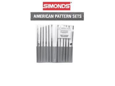 Simonds 83-553050 - 12 Pc 6-1/4 / 160/ 0 - Assorted Needle File Set w Plast Hand - Image 1 of 2