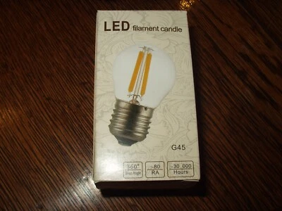 LED G45 Globe Bulbs BNIP Pack of 6 (six) 240v 4w E14 Edison Screw Energy A** - Image 1 of 4