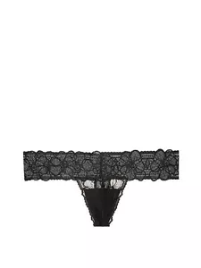 VICTORIA'S SECRET PINK Allover Tropical Lace Thong Panty, Medium Size---NWOT! - Picture 1 of 1