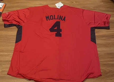 YADIER MOLINA Cardinals Mens Jersey 3XL NEW w/tags 3X Sewn On Logos MLB Apparel Cover