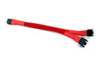 Shakmods 3 pin Fan Y Splitter 20cm Red Sleeved Extension Cable UK First Class