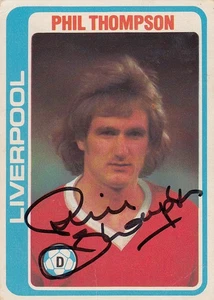Vintage SIGNED TOPPS 1979/80 Trading Card PHIL THOMPSON LIVERPOOL - Picture 1 of 1
