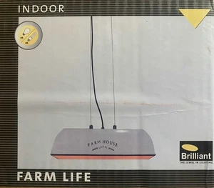 BRILLIANT FARM LIFE - Pendelleuchte Weiß Esstischlampe 2 x E27 kürzbar 93782/05 - Bild 1 von 1