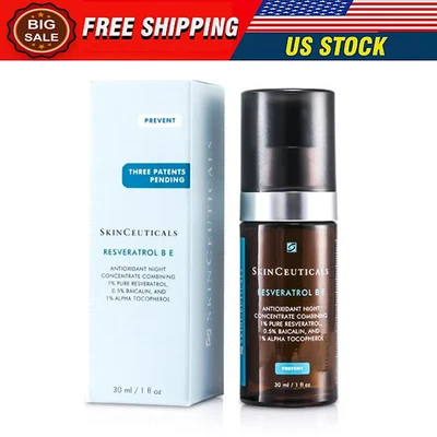 SKINCEUTICALS RESVERATROL B E ночь 1 унц / 30 мл новый в коробке упаковке | США - Изображение 1 из 4