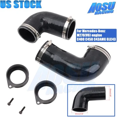 Pair For 2012+ Mercedes-Benz C400 C450 C43AMG GLC43 M276 V6 Turbo Inlet Pipe Kit Foto 1 de 4