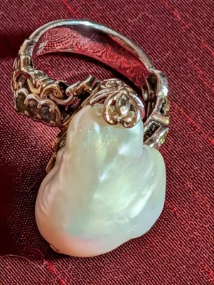 ENORME ANILLO DE PERLAS BARROCAS 925 NH MICHAEL VALITUTTI GRANDE  Foto 1 de 4