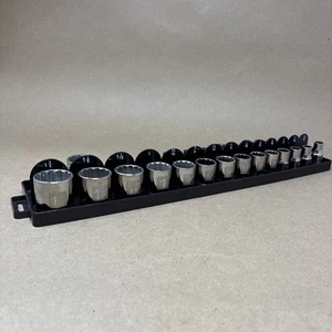 18pc Sears Craftsman USA 1/2” Drive Easy Read Socket Set 12pt SAE 3/8" - 1-3/16" - Picture 1 of 13