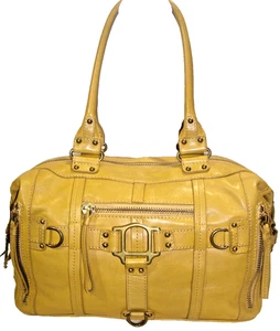 Lockheart Brown Mustard Soft Leather Pocketed Satchel Shoulder Bag Near MINT! - Picture 1 of 14