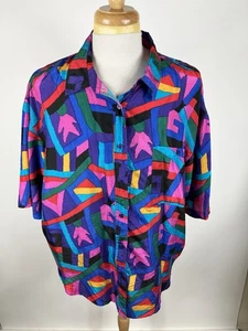 Karnold Plus Woman’s Size 3X Short Sleeve Button Up Top -3979 - Picture 1 of 5