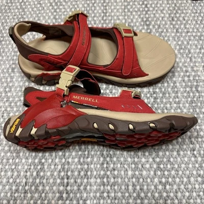 Merrell Continuum Outback Water Sandals Mens 9 Red Brown Outdoors Gorpcore - Image 1 of 4