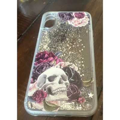 Glitter Skull And Flower  Logo IPhone XS Case Casetify - Image 1 of 4