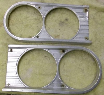 PAR OEM 1964 CHEVY EL CAMINO CROMO FAROS BISELES PUERTAS ADORNOS CHEVELLE 1965 Foto 1 de 4