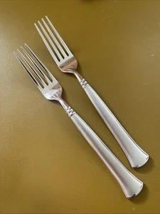 2 Dinner Forks SYLVAN MATTE by Reed & Barton 18/8 stainless flatware Korea - Picture 1 of 3