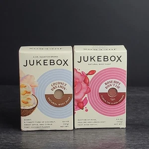 Sapone da bagno Jukebox Coconut Dreamin' Rose Hips Don't Lie Sapone Nuovo! Confezione da 2 - Foto 1 di 5