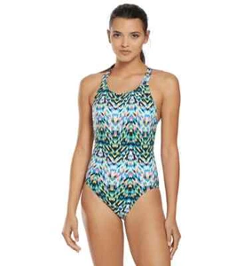 Nike L113038 Digi Arrow Power Back One-Piece Black Girl's Size 12 - Picture 1 of 2
