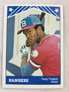 1983 Burlington Rangers TCMA Minor League Baseball Card#25-Tony Triplett