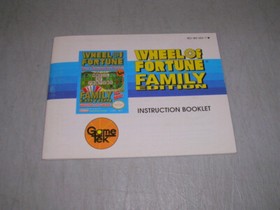 Wheel of Fortune Family (Nintendo NES) Original Instruction Manual