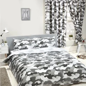 Juego De Fundas De Edredón Doble En Camuflaje Gris Para Niños - 2 En 1 Camo - Imagen 1 de 6