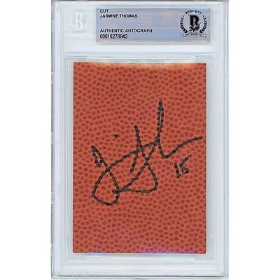 Jasmine Thomas Signed Basketball Cut Los Angeles Sparks Beckett Slab WNBA Auto - Image 1 of 4