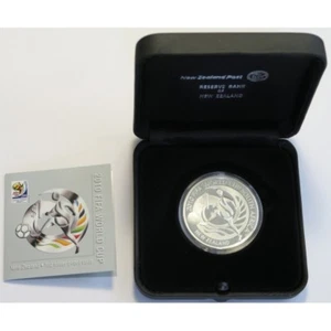 New Zealand -2010- Silver $1 Proof Coin- 1 OZ FIFA Football World Cup!!! - Picture 1 of 4