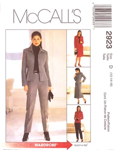 McCall's 2923 ~ Miss/Miss PETITE Chaqueta Forrada-Pantalones Falda Sesgada ~ Tallas: 12-16 - Imagen 1 de 4