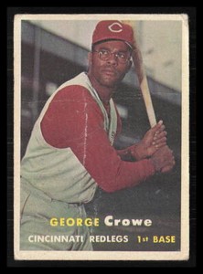George Crowe CREASED 1957 Topps #73  Cincinnati Reds