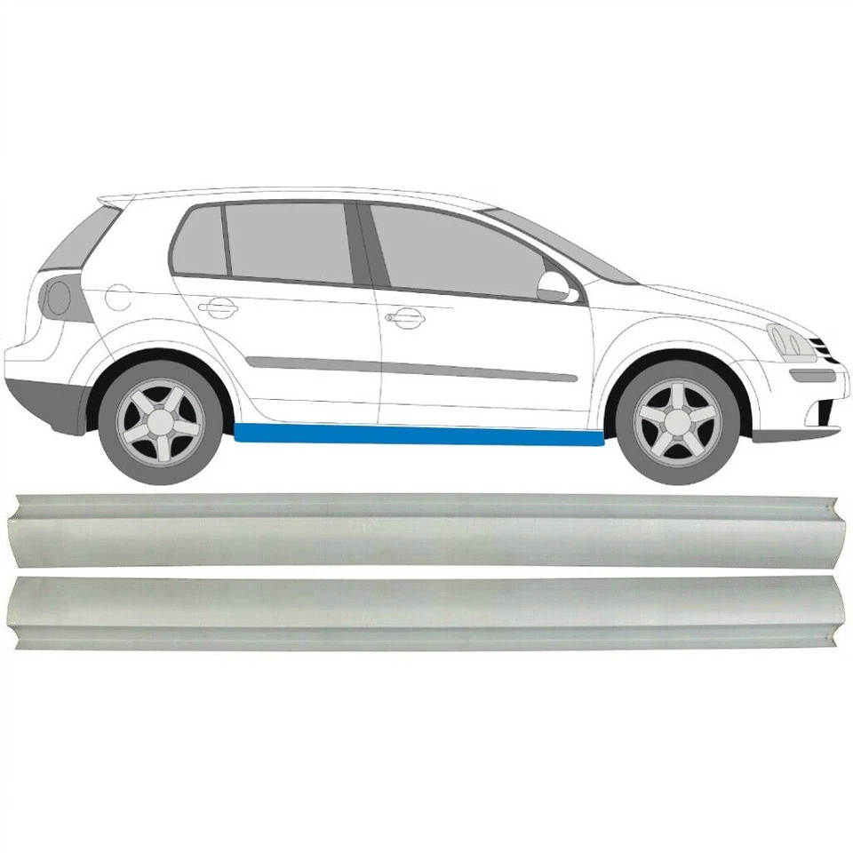 Volkswagen Golf 5 Golf V 2003-2009 5 Tür Voll Schweller Reparaturblech / Rechts