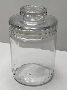VINTAGE 1970'S NESCAFE COFFEE GLASS DAISY LID STORAGE JAR MEDIUM KITCHENALIA - Picture 1 of 12
