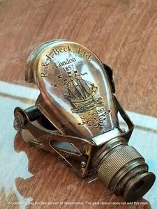 1857 Antique Monocular Brass Binocular Telescope Vintage Spyglass - Picture 1 of 11