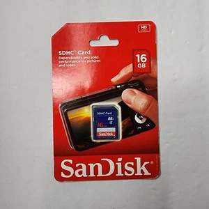 SANDISK SDHC CARD-16 GB HD Video ~ Memory Card Storage - Picture 1 of 2