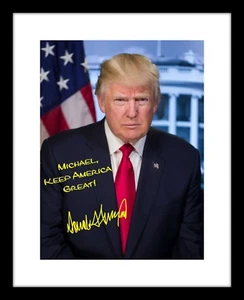 Personalized Donald Trump 8x10 Signed Photo Official Print Autographed Your Name - Picture 1 of 6