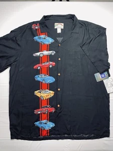 Brandneu Paradise Found Herren schwarz 2XL GM Motors Korvetten Hawaii 100 % Viskose - Bild 1 von 4