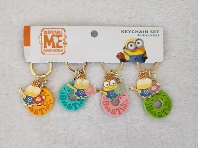NWT Universal Studios Japan Despicable Me Minion Mayhem Key Chain Bob Tim Donuts - Image 1 of 4